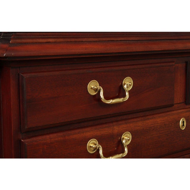 Thomasville Georgian Style Large Mahogany China Display Breakfront For Sale - Image 12 of 12