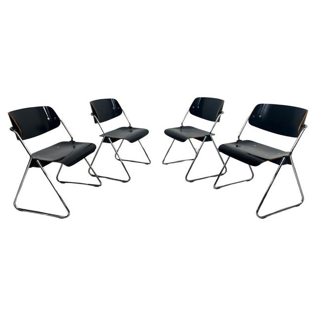 Mid-Century Modern No. 614/3 Dining Chairs attributed to Klaus Franck for Wilkhahn, 1970s, Set of 4 For Sale - Image 14 of 14