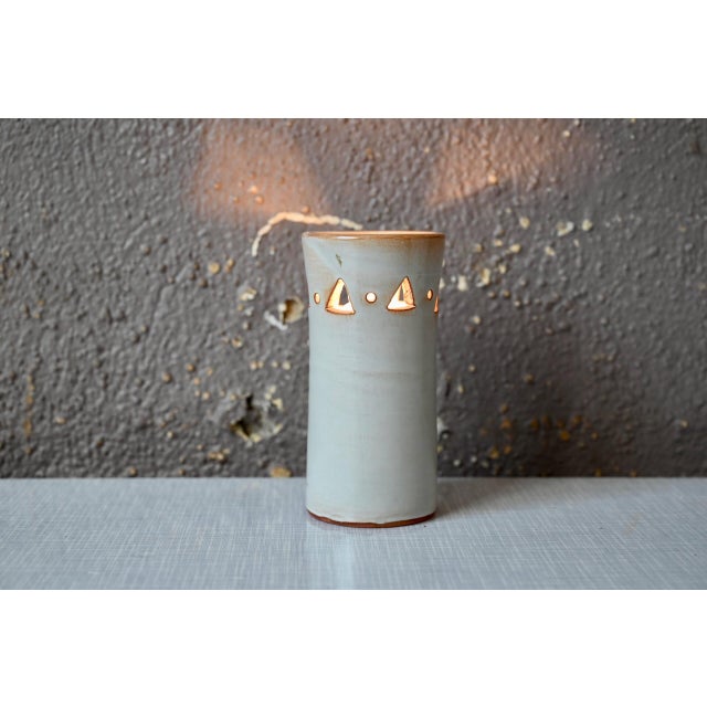 Beige Vintage French Ceramic Night Light from PCP, 1960 For Sale - Image 8 of 9