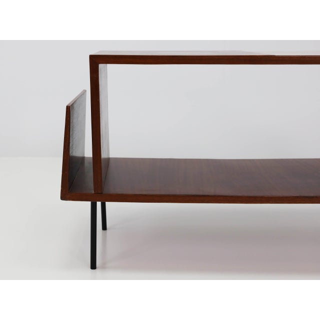 1950s French Coffee Table with Double Top and Magazine Rack by André Monpoix, 1953 For Sale - Image 5 of 12