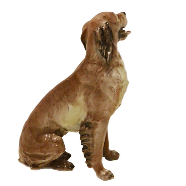 Ceramic Mid-Century Rosenthal Porcelain Seated Irish Setter Figurine – Kunstabteilung Selb – Circa 1940s–1950s For Sale - Image 7 of 10