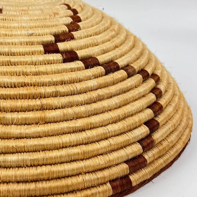 Early 20th Century Botswana Basket 15inch MATTER COLLECTION For Sale - Image 4 of 6