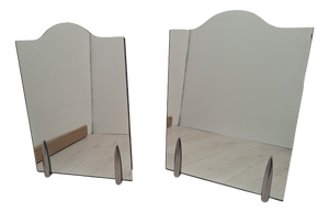 Shark Table Mirrors with Chromed Brass Feet from Philippe Starck, 1980s, Set of 2