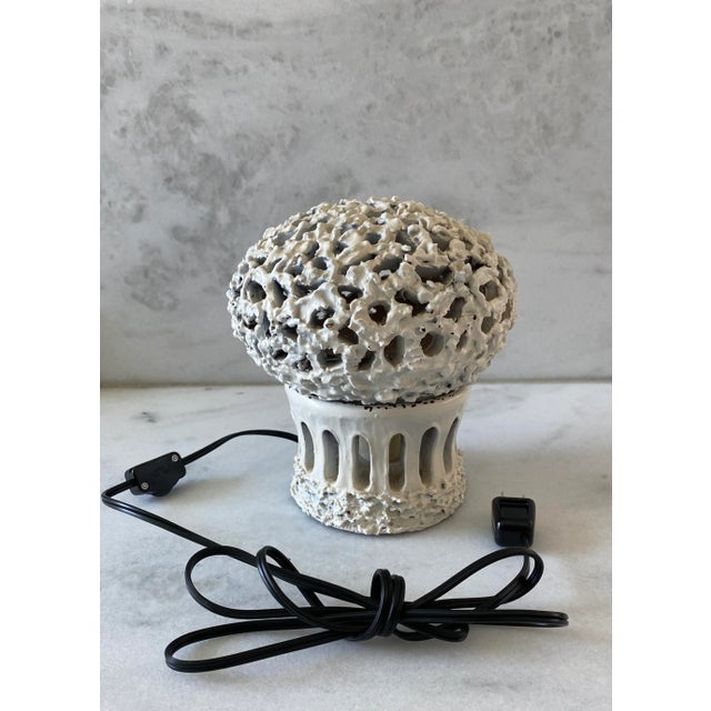 Mid-Century Modern Unique Handmade Danish Modern Ceramic Table Lamp For Sale - Image 3 of 13