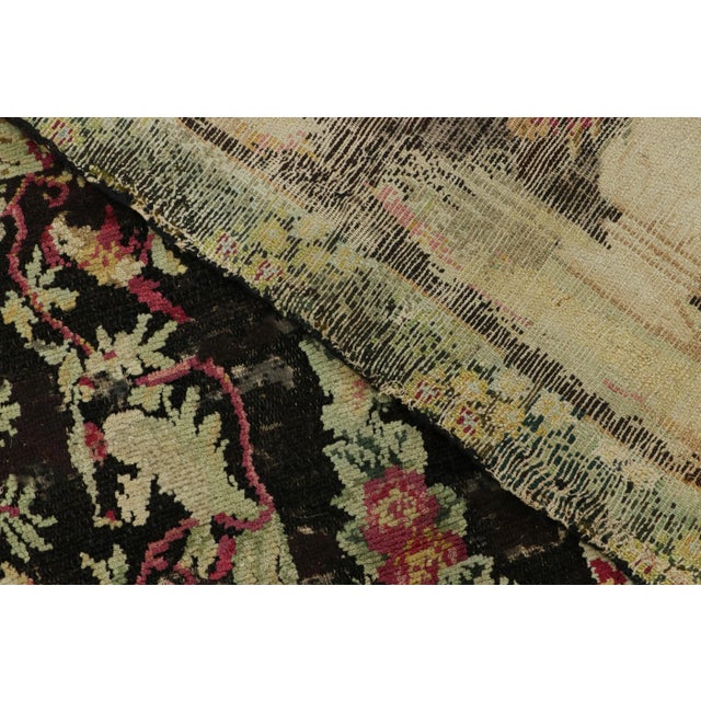 Textile Antique Bessarabian Rug, Monkey Pictorials and Floral Medallion - Rug & Kilim For Sale - Image 7 of 7