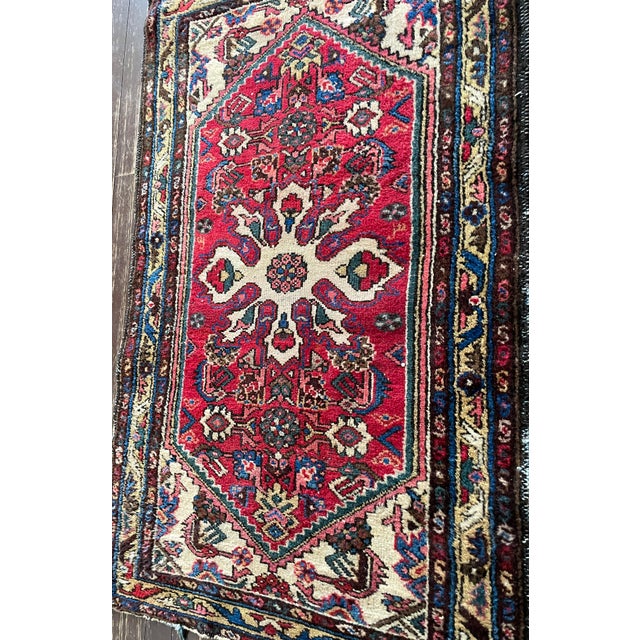 Antique Hamadan Rug, 2'4" X 4' #17602 as Is For Sale - Image 9 of 9
