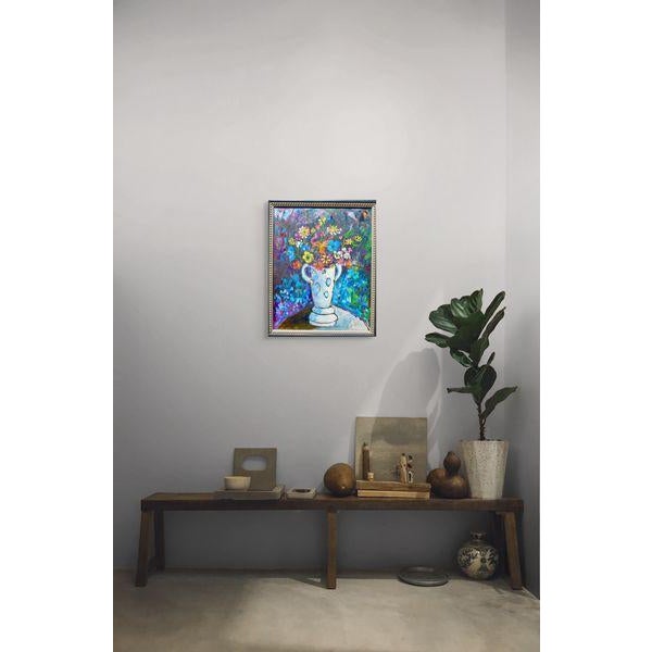 Summer Flowers Oil in a Gilded Frame For Sale - Image 4 of 6