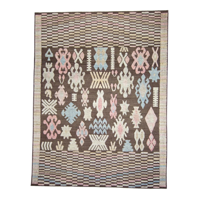 Turkish Kilim Oriental Handmade Flatweave 10'10" x 14'2" #18561 For Sale
