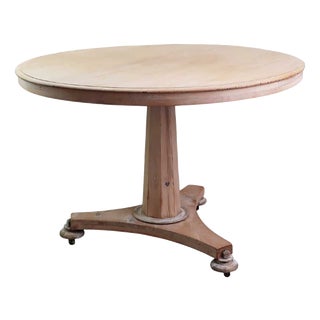 Small Antique English Palladian Style Round Bleached Table, 1835 For Sale