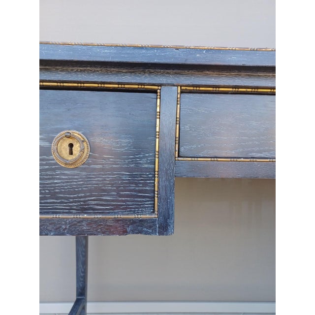 Vienna Secession Limed Oak Writing Desk and Chair, 1905, Set of 2 For Sale - Image 9 of 18