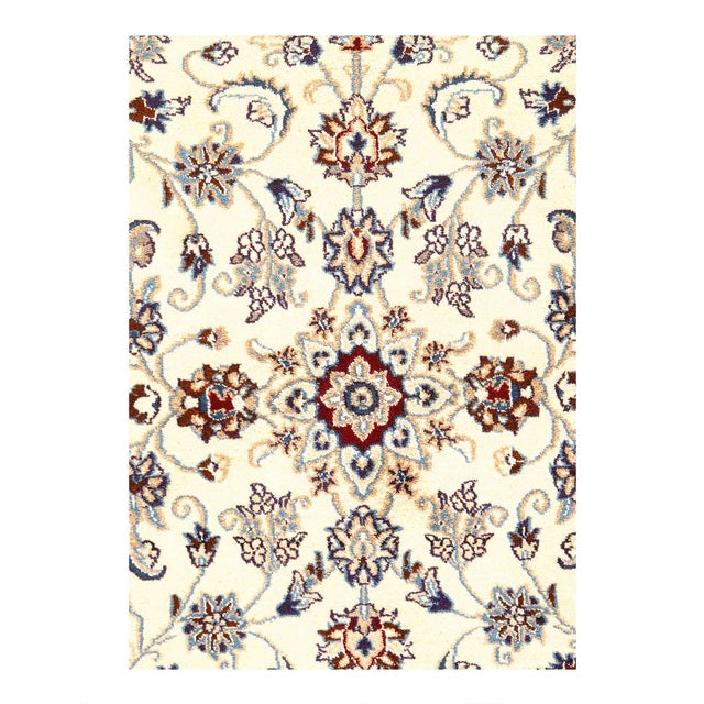 Traditional Pasargad DC Ivory Color Hand Knotted Persian Nain Rug For Sale - Image 3 of 3
