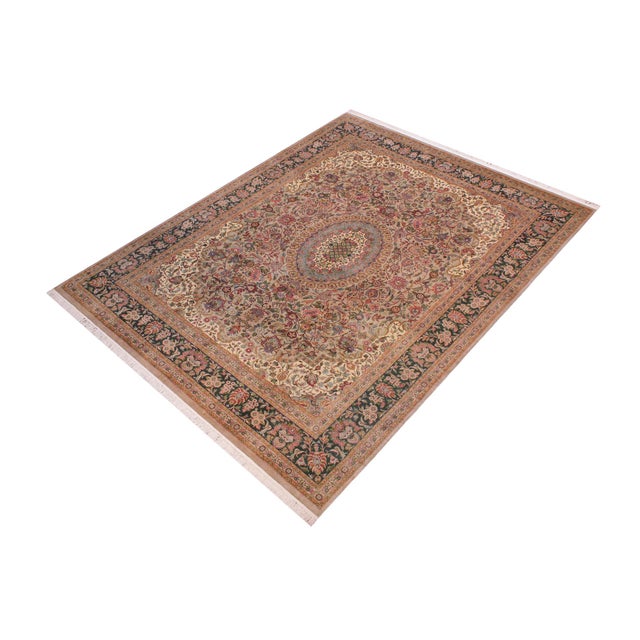 Designed with mesmerizing intricacy and gorgeous color palette, this hand-knotted masterpiece demonstrates the beauty and...