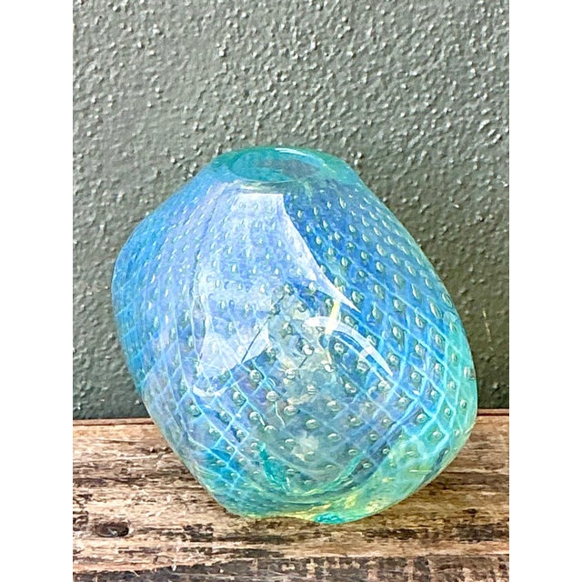 Vintage Italian Art Glass Vase For Sale - Image 11 of 12