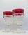 1960s Ruby Rimmed Water Goblets- A Pair For Sale - Image 4 of 9