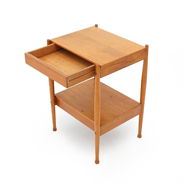 Wood Bedside Table with Drawer from Fratelli Reguitti, 1960s For Sale - Image 7 of 15