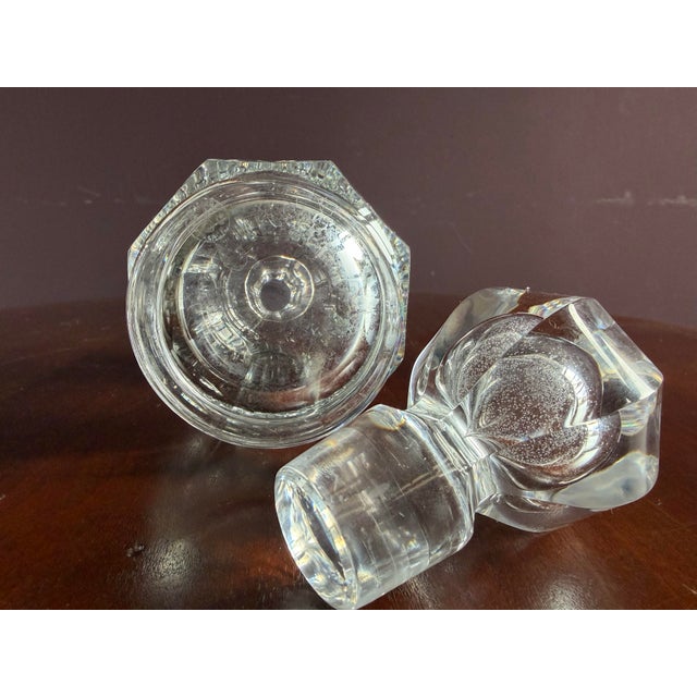 Cristalleries De Baccarat Mid 20th Century Baccarat Malmaison Vintage Small Cut Crystal Decanter / Perfume Bottle. For Sale - Image 4 of 7