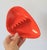 Mid-Century Modern Vintage Bright Orange Melamine Boomerang Ashtray For Sale - Image 3 of 8