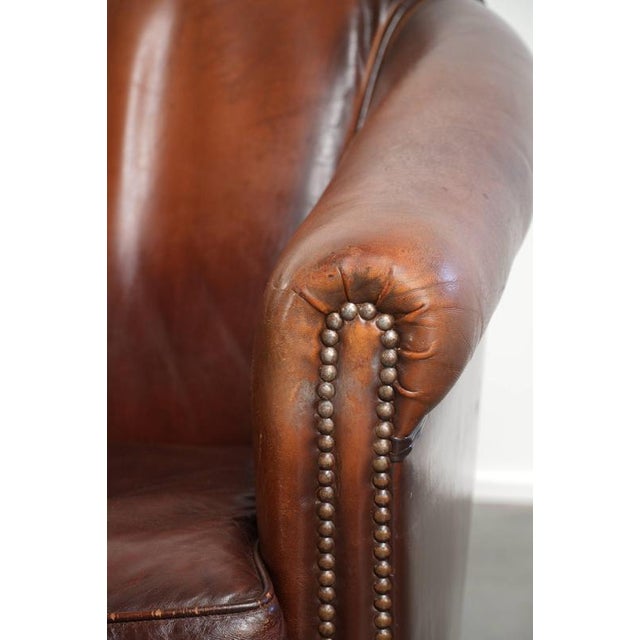 Vintage English Club Chairs in Sheepskin Leather, Set of 2 For Sale - Image 12 of 14