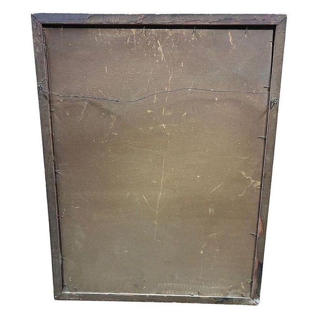 1920s Original Fall Celebration Impression Painting Oil on Board, Framed For Sale In Los Angeles - Image 6 of 6