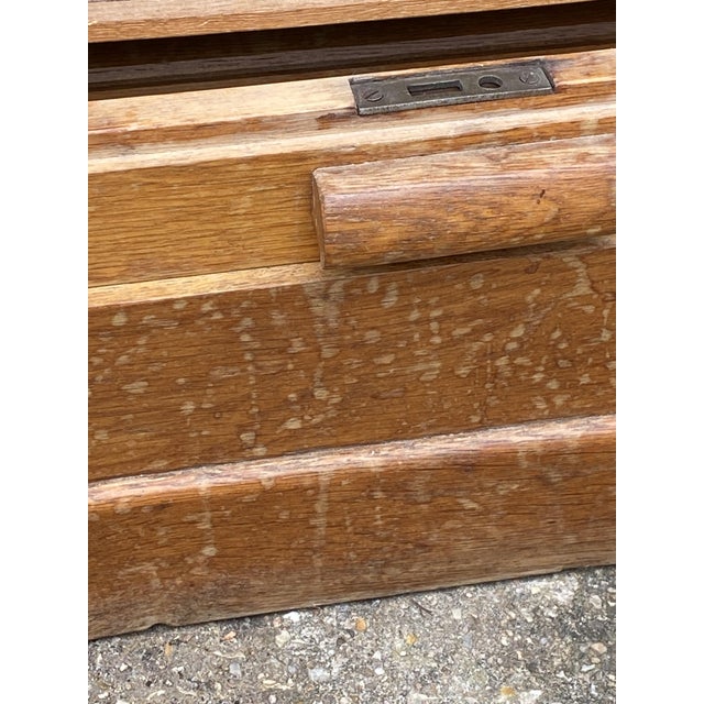 Oak Double Column Roll-Top Filing Cabinet, 1950s For Sale - Image 13 of 18