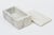 Stone White and Gray Marble Box, 1990's For Sale - Image 7 of 12
