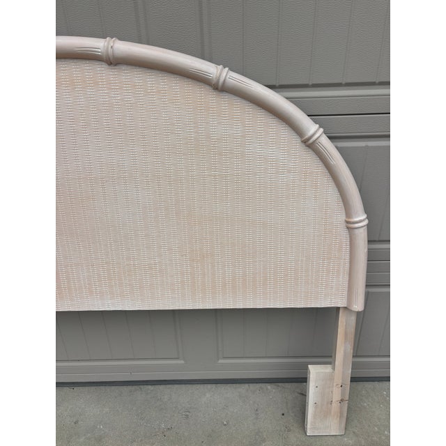 Coastal Chic Bamboo & Wicker Headboard For Sale In Chicago - Image 6 of 10