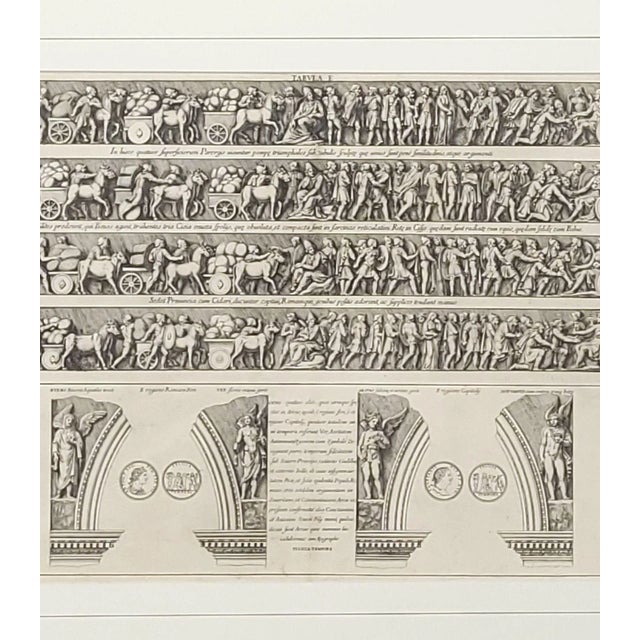Neoclassical 19th Century Italian Engraving of Roman Reliefs For Sale - Image 3 of 7