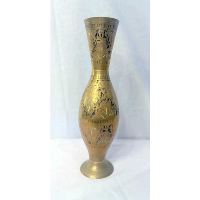 Mid 20th Century Indian Brass Vase For Sale In Philadelphia - Image 6 of 6