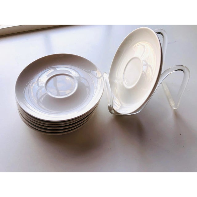 Mid-Century Modern Vintage Franciscan Gladding McBean & Co. Whitestone Ware Saucers- Set of 7 For Sale - Image 3 of 6
