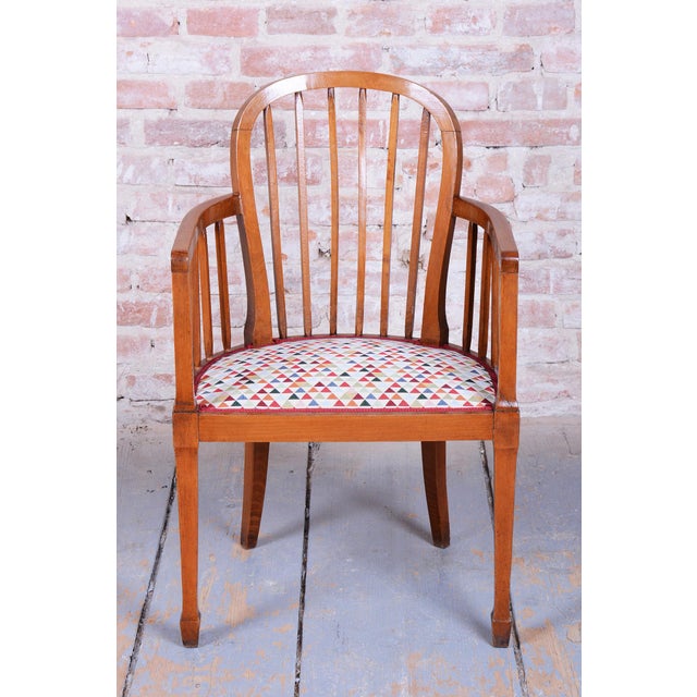 1930s French Art Deco Armchair in Beech, 1930s For Sale - Image 5 of 9