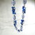 Glass Vintage Art Deco Sapphire Optical Glass Necklace 1930s For Sale - Image 7 of 10