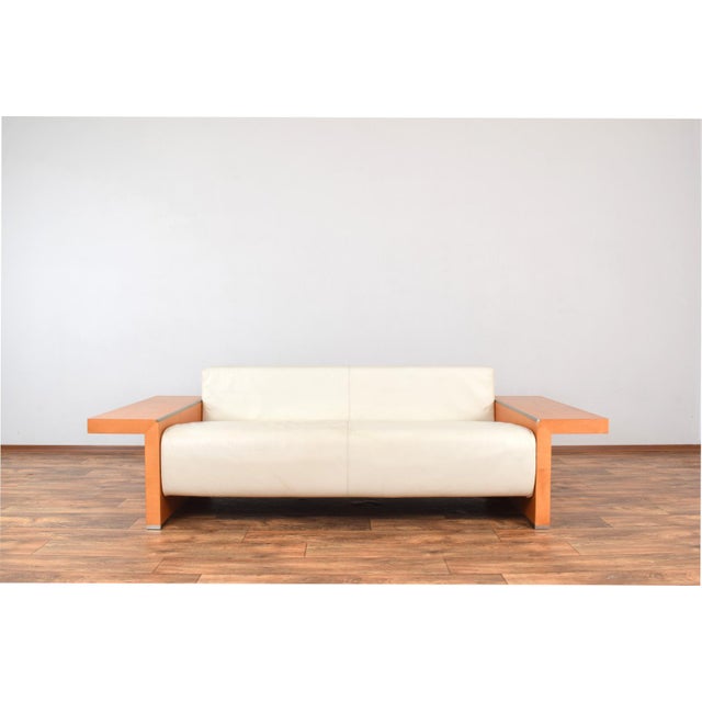 Italian Leather Sofa from Giorgetti, 1980s For Sale - Image 9 of 16