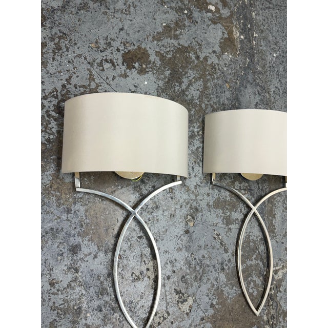 Silver Nicolas Aubagnac for Porta Romana Wall Sconces, Pair For Sale - Image 8 of 12