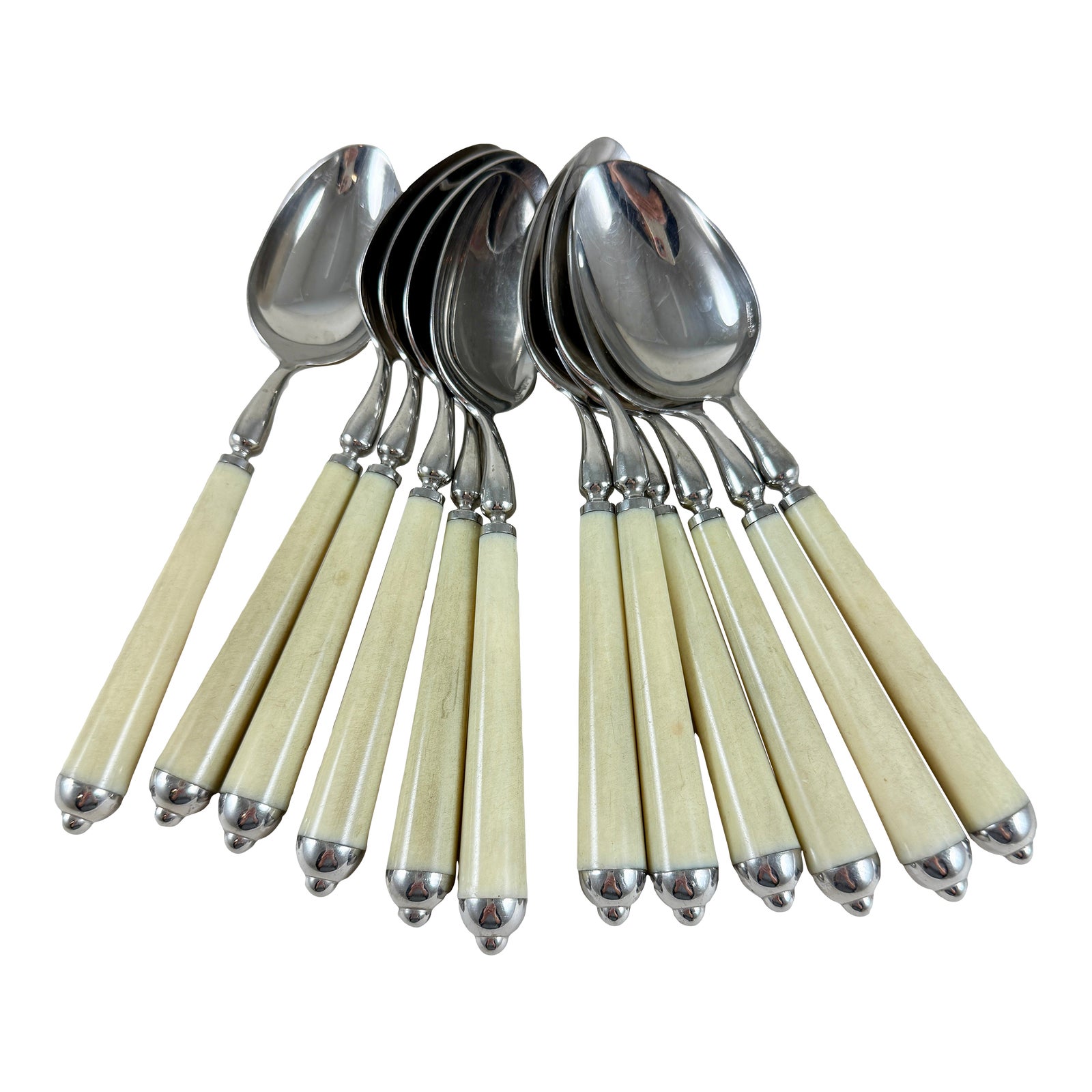 Mid-Century French Bouillet Bourdelle Table Spoons, Set of 12 | Chairish