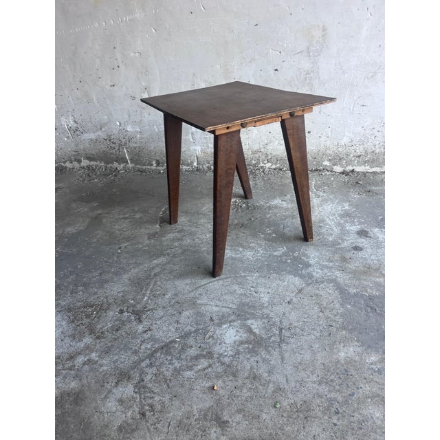 French Reconstruction Wooden Side Table, 1950s For Sale - Image 10 of 12