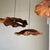 Large Flat Wavy Leaf-Shaped Teak Pendant Light with Floral Design For Sale - Image 4 of 12
