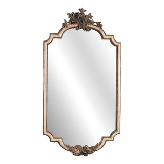 Antique Italian Carved and Lacquered Wood Mirror, 1900s For Sale