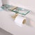 Metal Glass and Brass Bathroom Set in the style of Fontana Arte, Set of 6 For Sale - Image 7 of 8