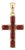Garnet Cross Pendant in 18k Yellow Gold Plated | Deep Red Gemstone Charm | January Birthstone Dainty Christian Pendant For Sale