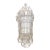 Vintage Tall White Fern Head Round Wicker Hanging Bird Cage W/ Single Door For Sale