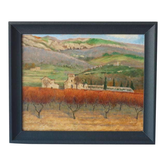 Midcentury French Vineyard Landscape For Sale