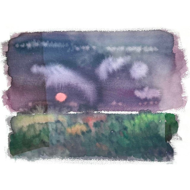 Wood Vintage Joe Orffeo Original Abstract Watercolor on Paper For Sale - Image 7 of 12