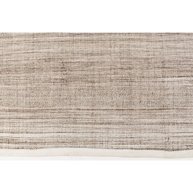 Mid 20th Century Earthy Beige Turkish Kilim For Sale - Image 6 of 10
