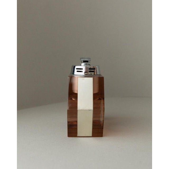 Vintage Acrylic Glass Table Lighter by Astrolite For Sale - Image 6 of 11