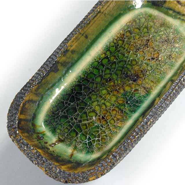 Ceramic Brutalist Ceramic Dish from Agu Reuver Holland, 1960s For Sale - Image 7 of 11