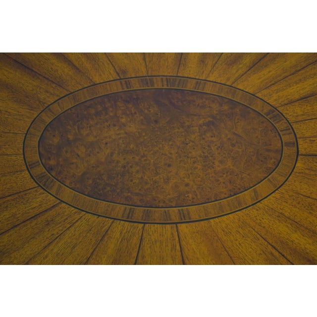 Maitland Smith Mahogany Oval Butlers Table For Sale - Image 13 of 16