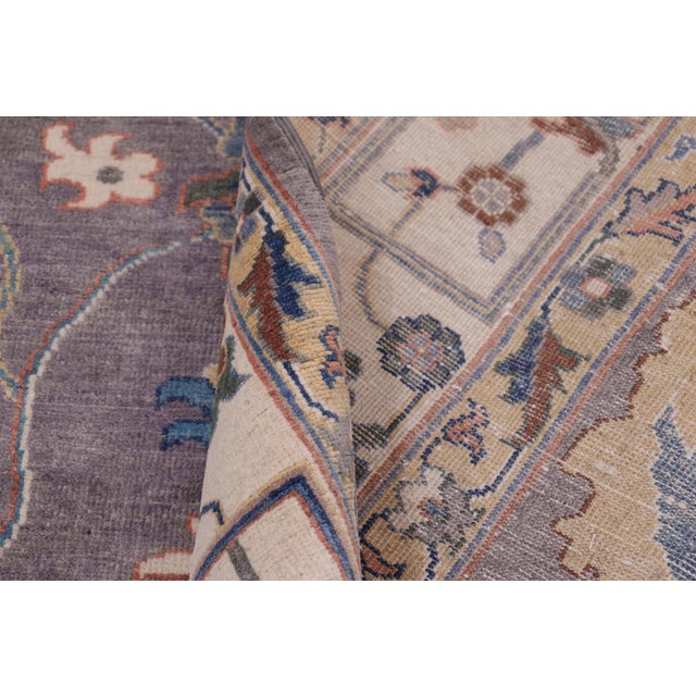 Tribal Kazak Gray/Ivory Wool Rug - 8'1''x9'5'' For Sale - Image 9 of 10