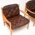 Wood Vintage Swedish Leather and Birch Armchairs by Ingemar Thillmark for OPE, 1960s, Set of 2 For Sale - Image 7 of 12