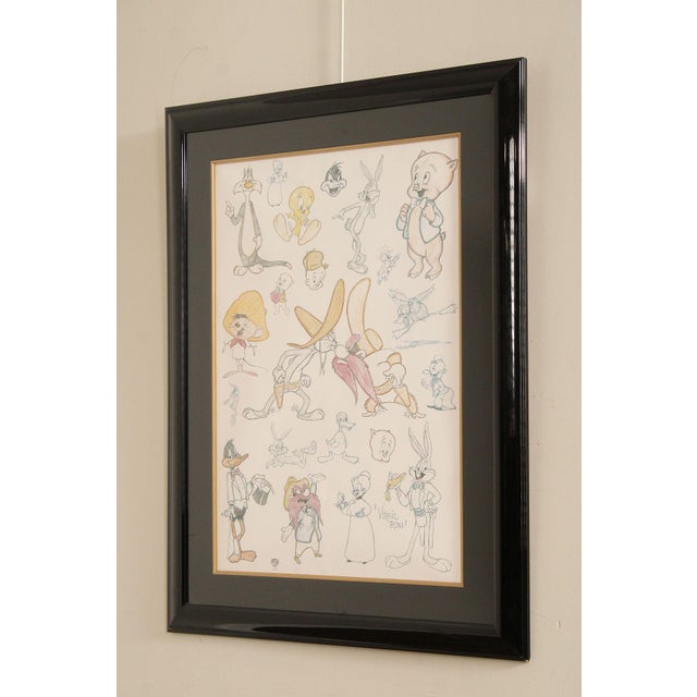 Quality Custom Framed Looney Tunes Animation Lithograph by Virgil Ross (American, 1907-1996), Signed Bottom Right