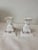 White Westmoreland Milk Glass Hand Painted Roses and Bows Candlesticks - a Pair For Sale - Image 8 of 8